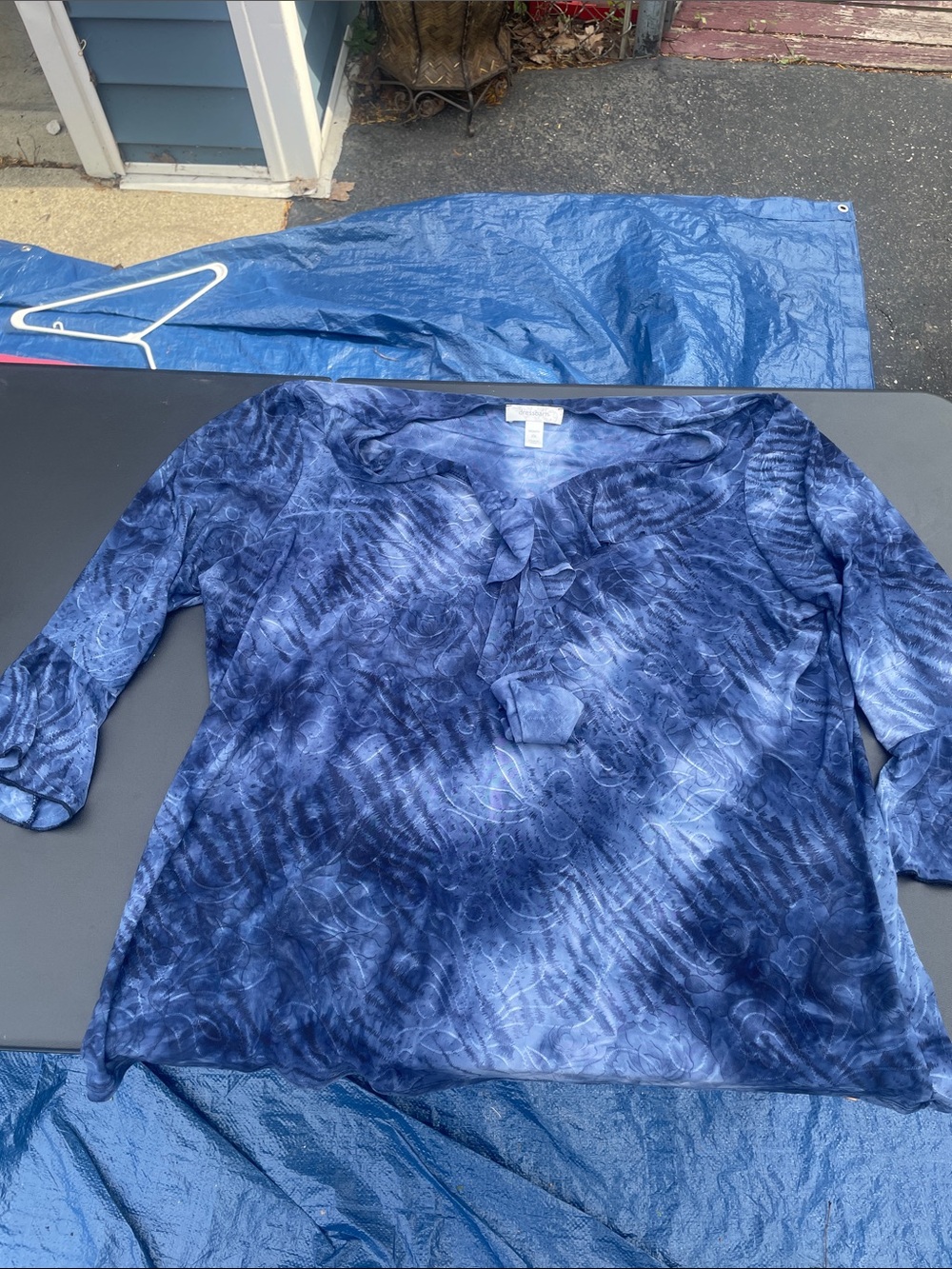 Dressbarn Breathable Flowy Top women’s 2X Coral Blue